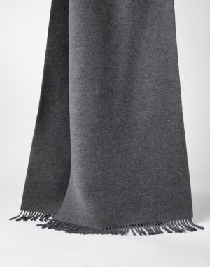 Шарф из трикотажа с капюшоном Антрацит Женщина - Brunello Cucinelli