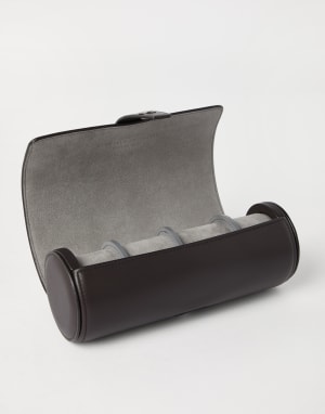 Porte-montres en veau Brun Foncé Homme - Brunello Cucinelli