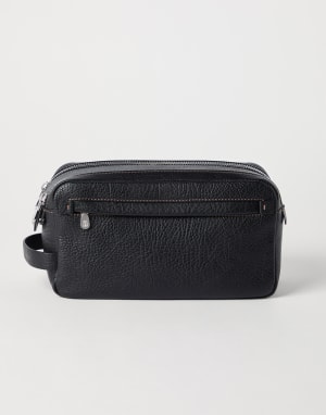 Trousse de toilette e à double zip Noir Homme - Brunello Cucinelli