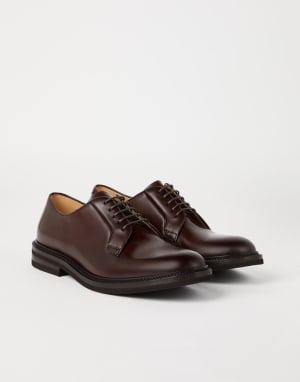 Calfskin derby Chestnut Man - Brunello Cucinelli