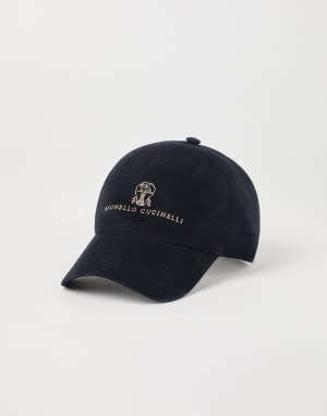 Baseball cap with embroidery Navy Blue Man - Brunello Cucinelli