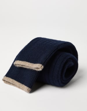 Cashmere knit socks Navy Blue Man - Brunello Cucinelli