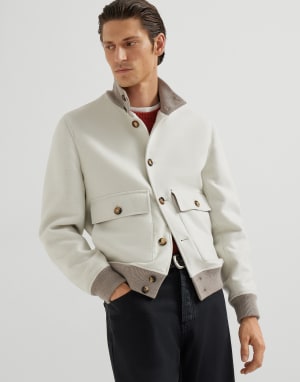 Куртка-бомбер ручной работы Панама Мужчина - Brunello Cucinelli