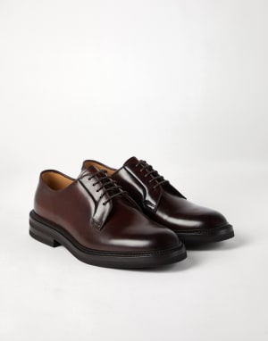 Brunello Cucinelli ウォッシュドディアスキンダービーシューズ メンズ レースアップシューズ | Brunello Cucinelli