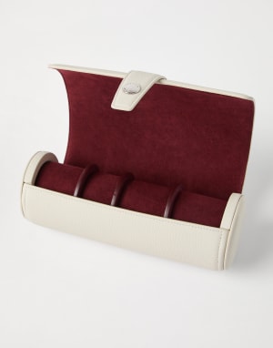 Calfskin watch case Ivory Man - Brunello Cucinelli