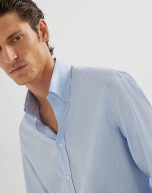 Button-down collar shirt Azure Man - Brunello Cucinelli