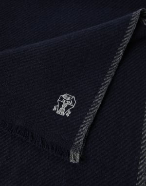 Bufanda de cachemir Azul Marino Hombre - Brunello Cucinelli