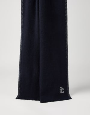 Cashmere scarf Marine Blue Man - Brunello Cucinelli