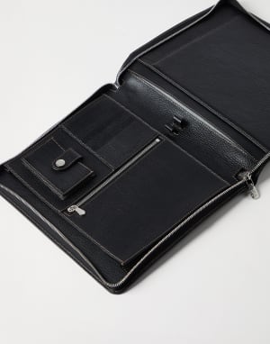 Calfskin portfolio Black Man - Brunello Cucinelli