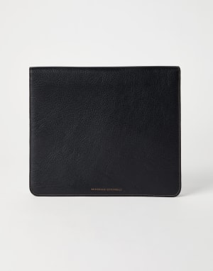 Calfskin portfolio Black Man - Brunello Cucinelli