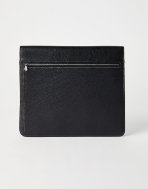 Calfskin portfolio Black Man - Brunello Cucinelli
