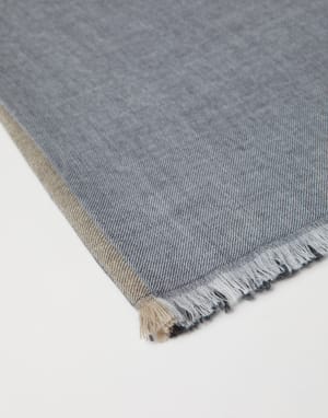 Bufanda de cachemir y seda Plomo Hombre - Brunello Cucinelli