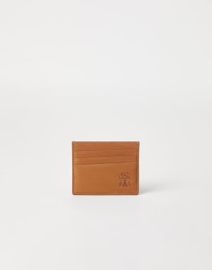 磨砂皮卡片夹 自然色 男款 - Brunello Cucinelli