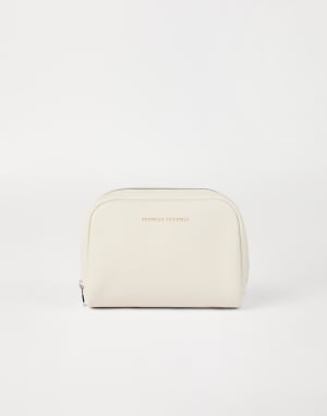 Calfskin beauty case Ivory Man - Brunello Cucinelli