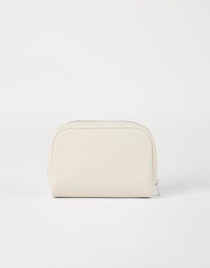 Calfskin beauty case Ivory Man - Brunello Cucinelli