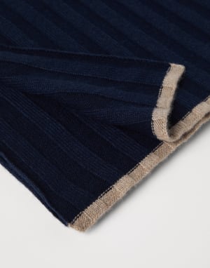 Strickschal aus Kaschmir Navy-Blau Herren - Brunello Cucinelli