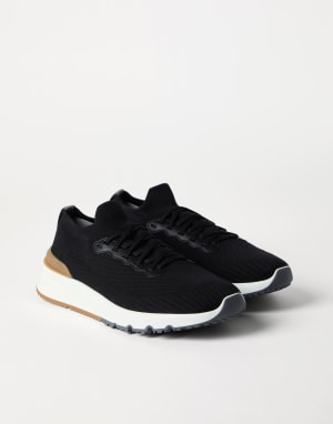 Sneakers aus Strick Schwarz Herren - Brunello Cucinelli