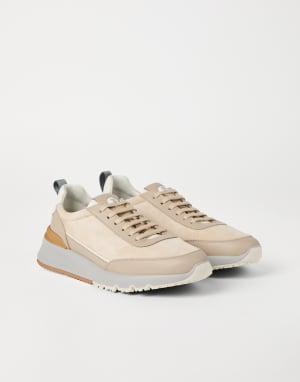 Suede and calfskin runners Buff Man - Brunello Cucinelli