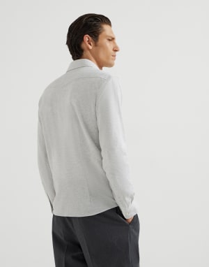 Piqué shirt Light Grey Man - Brunello Cucinelli