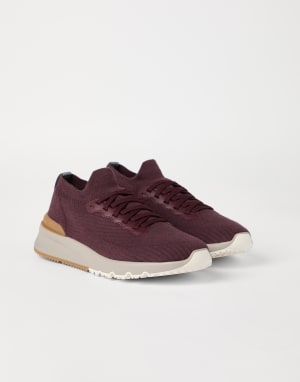 Sneakers aus Strick Amarant Herren - Brunello Cucinelli
