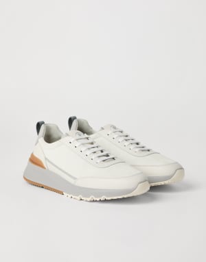 Suede and calfskin runners White Man - Brunello Cucinelli