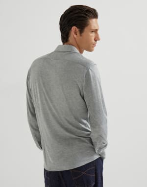 Lightweight jersey shirt Grey Man - Brunello Cucinelli