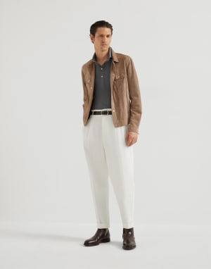 Jersey polo shirt Dark Grey Man - Brunello Cucinelli