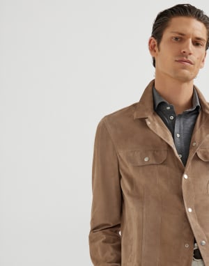 Jersey polo shirt Dark Grey Man - Brunello Cucinelli