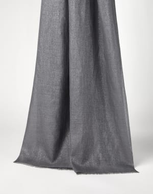 Шарф Sparkling из кашемира и шелка Антрацит Женщина - Brunello Cucinelli