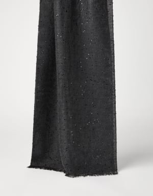 Шарф из кашемира и шелка Diamante Антрацит Женщина - Brunello Cucinelli