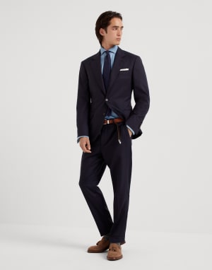 Cashmere blazer Navy Blue Man - Brunello Cucinelli