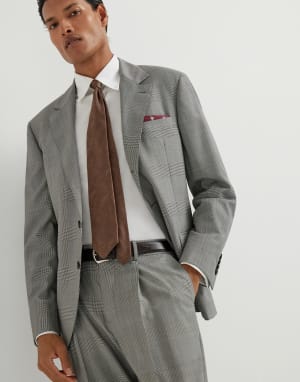 Prince of Wales blazer Grey Man - Brunello Cucinelli