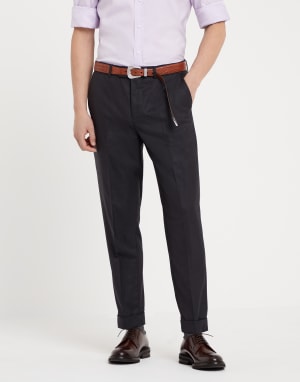 Houndstooth trousers Anthracite Man - Brunello Cucinelli