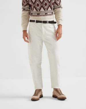 Pantalone in gabardina Ecrù Uomo - Brunello Cucinelli