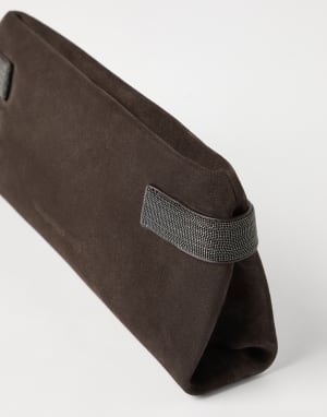 Essence 手拿包 松果布朗色 女款 - Brunello Cucinelli