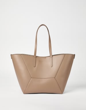 BC Duo 小牛皮购物包 榛子色 女款 - Brunello Cucinelli