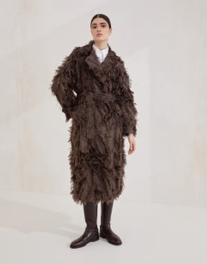 Dracaena 剪线外套大衣 棕色 女款 - Brunello Cucinelli
