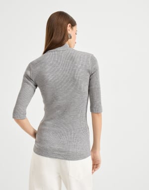 T-shirt with monili Grey Woman - Brunello Cucinelli
