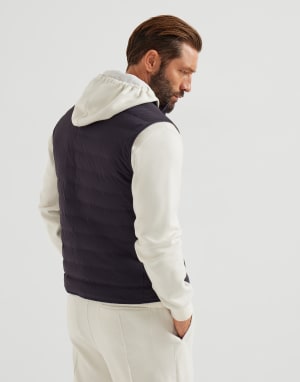 Легкий пуховый жилет Темно-Синий Мужчина - Brunello Cucinelli