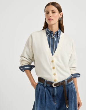 Cardigan en cachemire Blanc Femme - Brunello Cucinelli