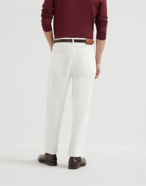 Брюки культового кроя с пятью карманами Снег Мужчина - Brunello Cucinelli