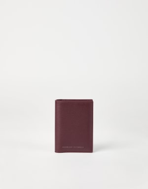 Обложка для паспорта из кожи Амарант Женщина - Brunello Cucinelli