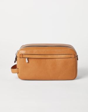 Beauty case with double zipper Natural Man - Brunello Cucinelli