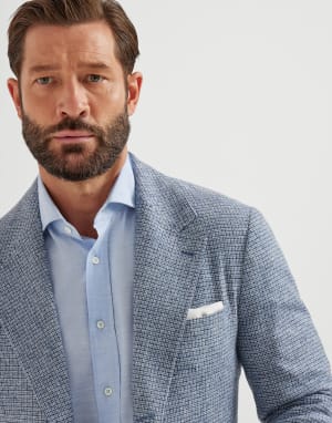 Veste déstructurée à carreaux Denim Homme - Brunello Cucinelli