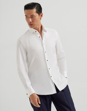 Tuxedo shirt White Man - Brunello Cucinelli