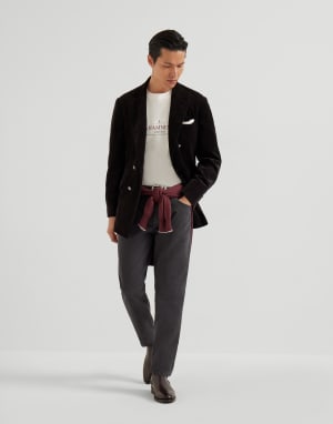 T-shirt with print White Man - Brunello Cucinelli