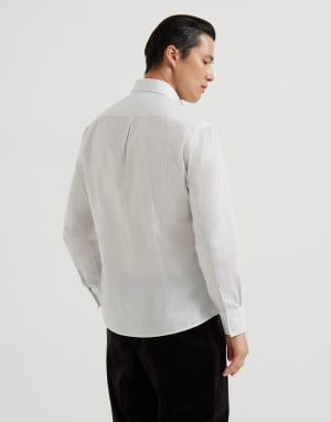 Striped poplin shirt White Man - Brunello Cucinelli