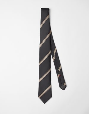 Silk necktie Anthracite Man - Brunello Cucinelli