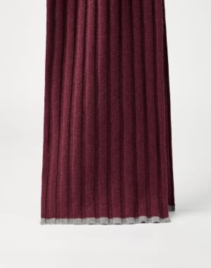 Rib knit scarf Amaranth Man - Brunello Cucinelli