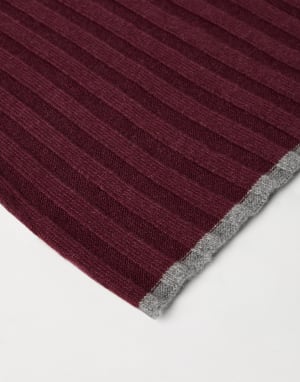 羊绒编织围巾 苋菜紫 男款 - Brunello Cucinelli